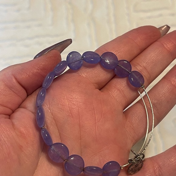 Alex and Ani Purple Beaded Bracelet - Picture 2 of 3